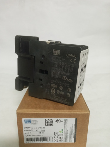 Contator Weg Cwm40-11-30v26 40a 3p 220v 1na+1nf