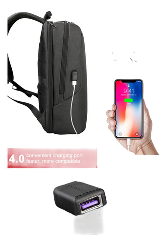 Mochila Tigernu Ejecutiva Para Notebook Negro/gris T-b3621b