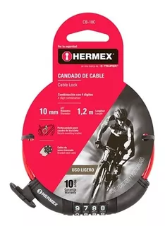 Cadena Clave De Combinación Candado Para Bicicleta - Hermex