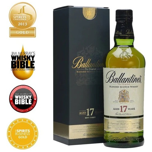 Whisky Ballantines 17 Años Blended Scotch 750ml En Estuche