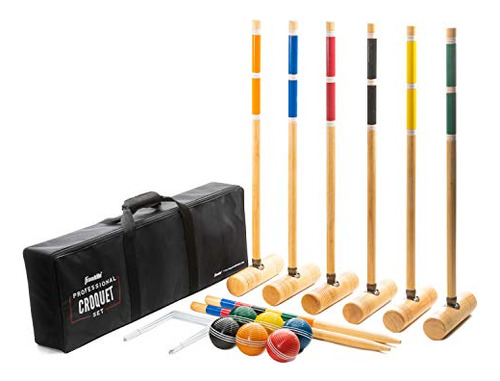 Juego De Croquet Franklin Sports, Mazos De Madera Para 6 Jug