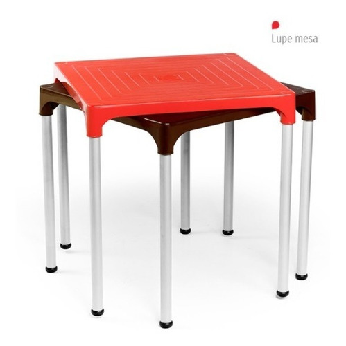 Imagen 2 de 7 de Mesa Lupe Plastica Exterior Apilable + Envío Sin Cargo Caba