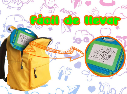 Imagen 4 de 10 de Pizarra Magica Magnetica Infantil Didactica Con Lapiz Valija