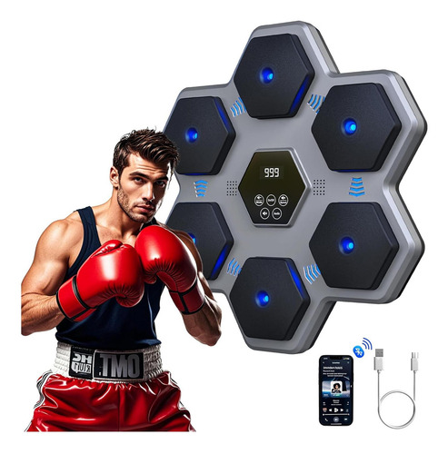 Máquina De Boxeo Musical Bommeter Spid00002 Con Guantes