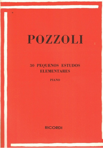 Método 30 Pequenos Estudos Elementares De Piano - Pozzoli