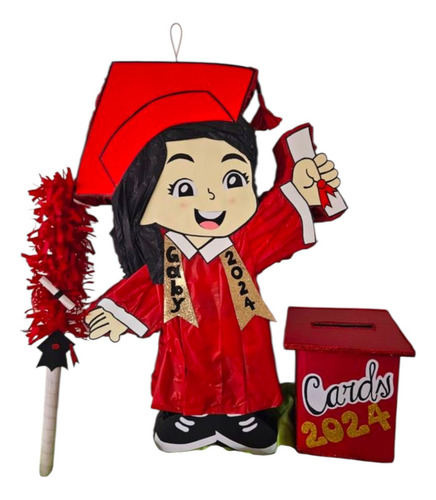 Piñatas De Graduación 80 Cm De Alto Varios Modelos A Elegir Negro Grande