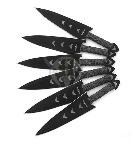 Cuchillo Kunai De Lanzar 6 Cuchillos Con Funda Para Muslo