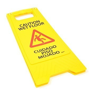 Señal Piso Mojado Royco . Carpa / 2 Idiomas.