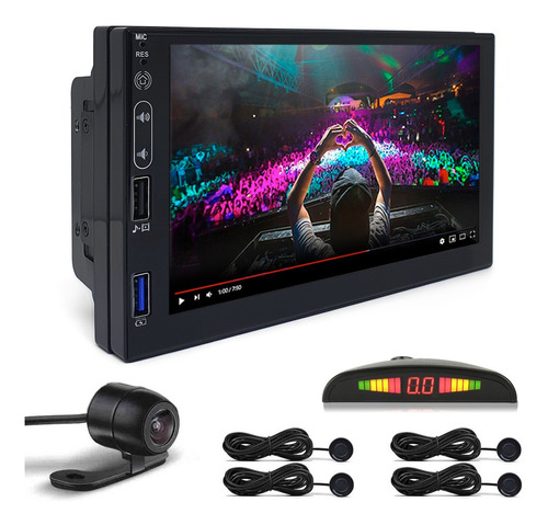 Kit Multimídia 2gb Ram + Câmera + Sensor Ré Preto Gol G6