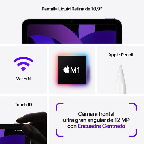 Apple iPad air 10,9 (wifi, 64gb, M1) - 5a Gen Color Gris espacial