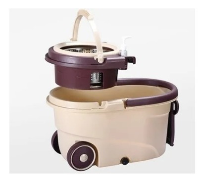 Imagen 3 de 6 de Mopa Trapeador Giratoria 360 Centrifugadora Acero Removible.