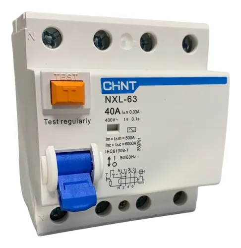 Interruptor Dr Fuga 4p 30ma 40a Nxl-63 AC Chint | Parcelamento sem