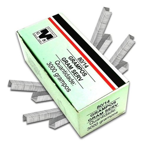 Kit 4 Cxs De Grampo 14mm 80/14 Para Grampeador Rocama