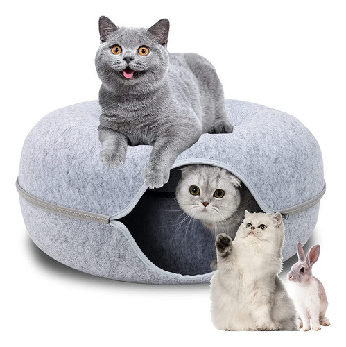 Cat House Para Cama De Túnel Redonda Durável Felt Pa