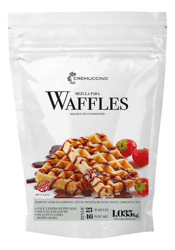 Base Para Waffles En Polvo 1,035kg (rinde 23 Waffles)