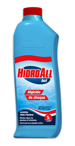 Algicida De Choque Para Piscinas Hcl 1 Litro - Hidroall