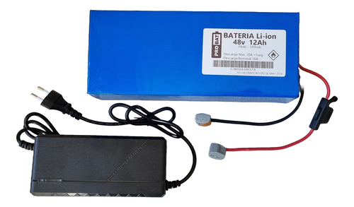 Bateria De Litio + Cargador 48v 12ah Para Moto Electrica