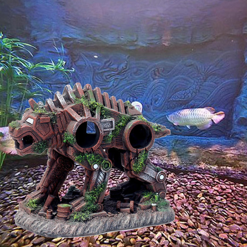 1 Pieza De Ornamento Único Del Acuario Perro Paisajismo