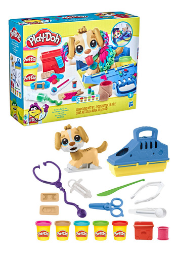 Set De Juego Veterinaria Play-doh Care 'n Carry Con Perro