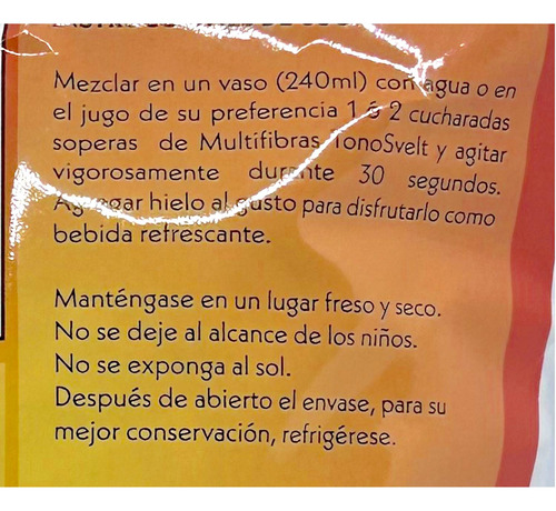 Fibra Multi Fibras Tonosvelt Salvado Linaza Piña 450 G Prona