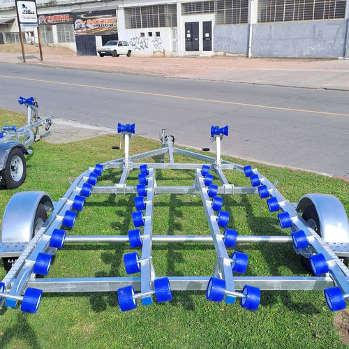 Trailer Doble Nautica En Acero Galvanizado Ponta Power Sport