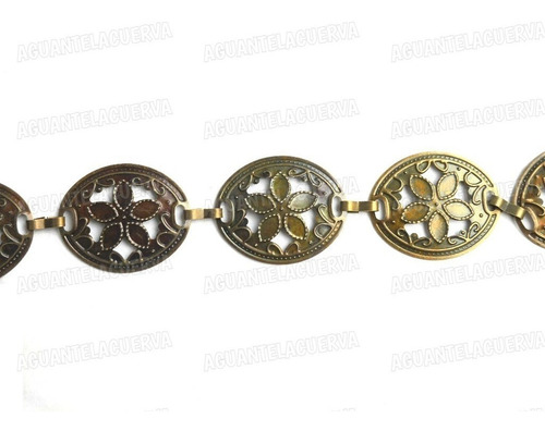Caderin Cinturon Gipsy Flor Talles Grandes Plus Size Dorado Oscuro Flor Calada Hasta 100cm