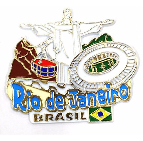 Imã De Geladeira Cidade Do Rio De Janeiro Brasil Souvenir