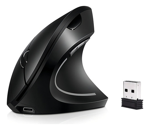A Ratón Vertical Inalámbrico Ergonómico Recargable 2,4 G