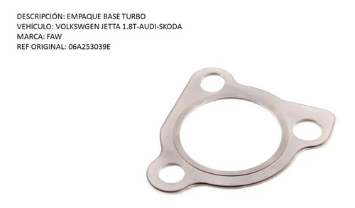 Empaque Base Turbo Volkswgen Jetta 1.8t-audi-skoda