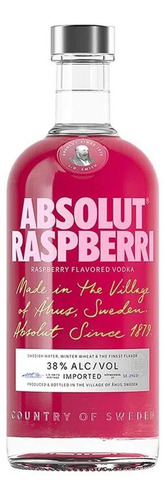 Paquete De 3 Vodka Absolut Rasperri 750 Ml