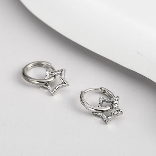 Pendientes Colgantes Con Forma De Estrella De Cristal Para M