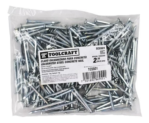 Clavos Galvanizados Para Concreto 2  1 Kg Toolcraft Tc5501