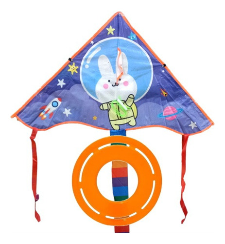 Combo Barrilete Cometa Conejo Astronauta + Frisbee Clasico