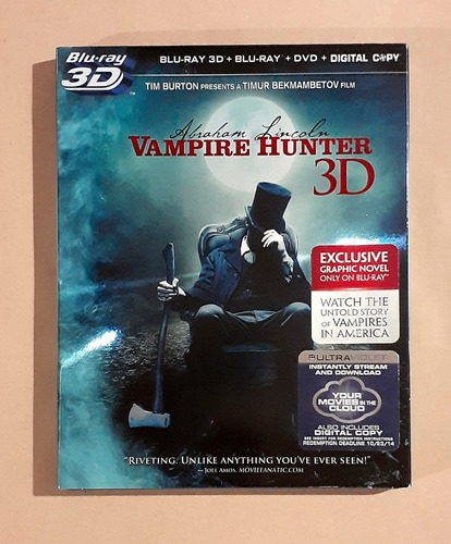 Abraham Lincoln Vampire Hunter Blu-ray 3d + 2d Dvd Original