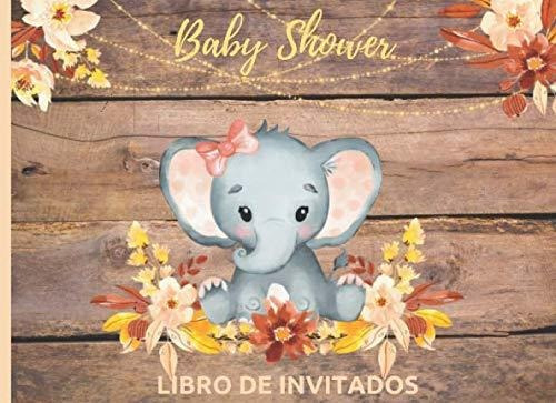 Baby Shower: Libro De Firmas Para Baby Shower Niña Tema Elef