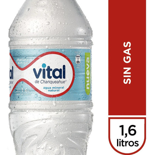 Agua Mineral S Gas Pet Vital 1.6 Lt(12uni)super