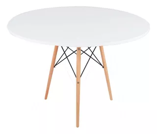 Mesa Eames Redonda De Madera Estilo Minimalista Para Comedor