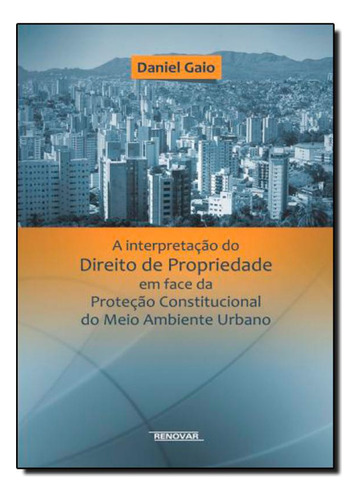 Interpretação Do Direito De Propriedade Em Face Da Proteç, De Daniel Gaio. Editora Renovar, Capa Mole Em Português