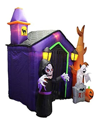 Inflables Inflable De Castillo De Halloween Con Esqueletos