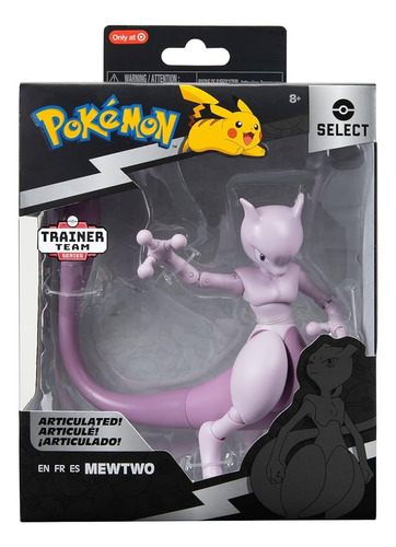 Pokemon Select - Mewtwo Articulado - Trainer Team Series -