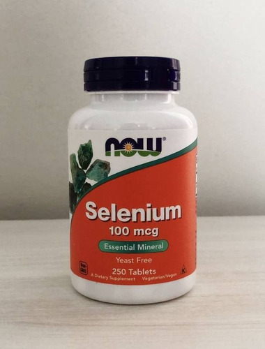 Selenium 100mcg 250 Tabletes Selênio - Now Foods Sabor Sem sabor