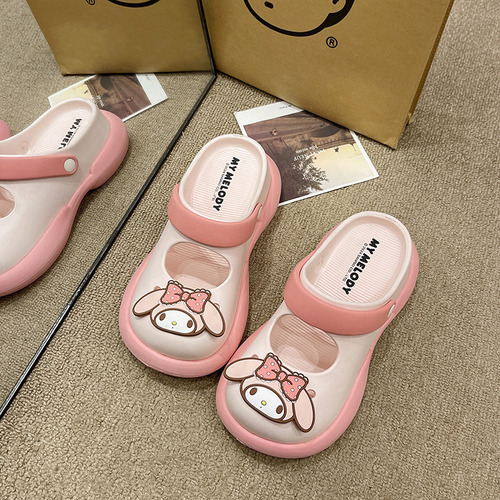 Sanrio Verano Lindos Zapatos De Playa Kuromi Para Mujer