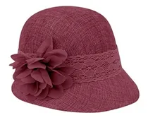 Comprar Gorros Sombreros Y Boinas Con Lazo Y Flor Para Mujer Rosado