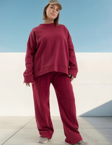 Conjunto Pantalon Palazzo Y Buzo Frisa Mujer Talles Grandes