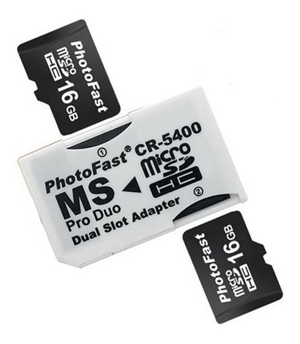 Adaptador Dual Micro Sd A Memory Stick Pro Duo Foto Fast