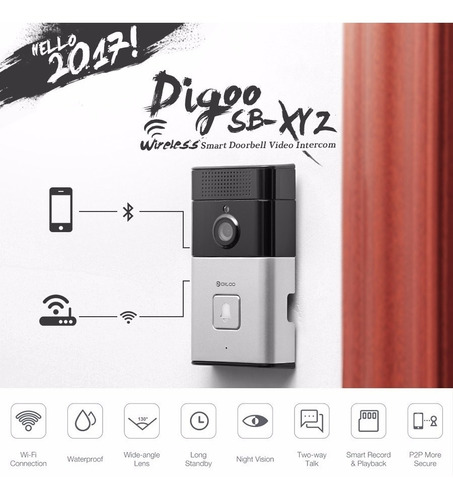 Interfon Inteligente Wifi Bluetooth Digoo Sb-xyz Video Hd