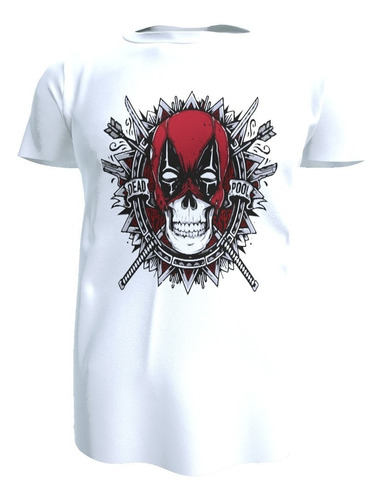 Polera Diseño Deadpool - Calavera Hombre O Mujer, Poliester