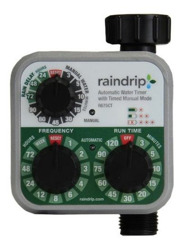 Imagen 1 de 4 de Raindrip R675ct Analógica 3-dial Temporizador De Riego, 1, M