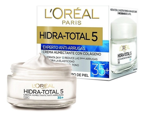 Crema Antiarrugas Hidra Total 5 Loreal 35+ Con Colageno