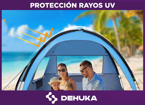 Carpa De Playa Autoarmable y Camping Protección Uv Fácil Armado Dehuka